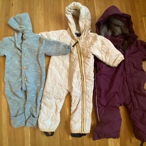 Baby Merino Overall and Snowsuit Bundle